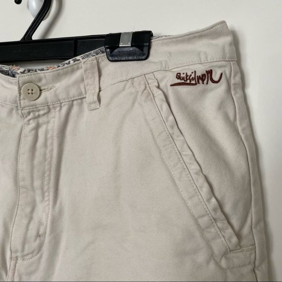 Vintage 90s Quicksilver edition off white denim shorts size 36 - Picture 12 of 15